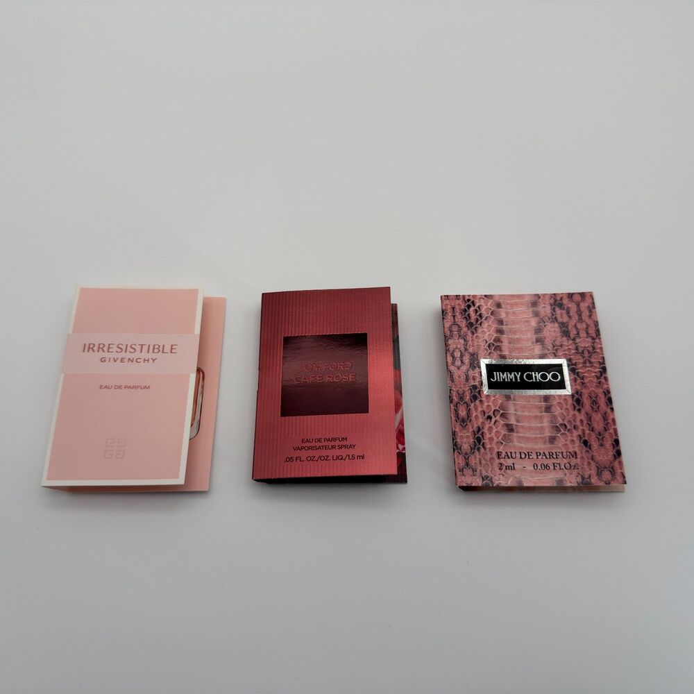 Luxury Perfume Sample Bundle Tom Ford Cafe Rose Givenchy Jimmy Choo EDP